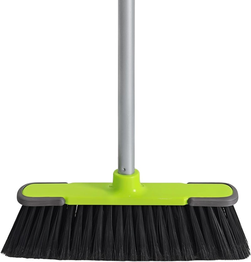 TrueYee Green Indoor Broom 54" Long Handle House Broom for Floor Cleaning Sweeping Broom for Kitchen, Garage, Lobby, Patio and Garden - Image 1